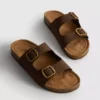 Sandale tip mule cu curea cu două catarame
