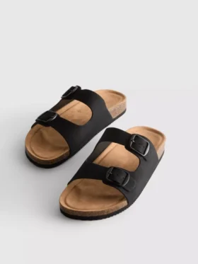 Sandale tip mule cu curea cu două catarame