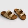 Sandale tip mule cu curea cu două catarame