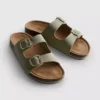 Sandale tip mule cu curea cu două catarame