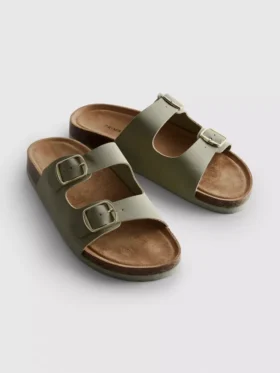 Sandale tip mule cu curea cu două catarame