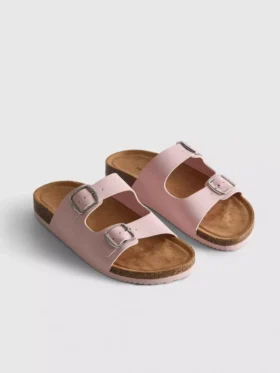 Sandale tip mule cu curea cu două catarame