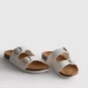 Sandale tip mule cu curea cu două catarame