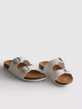 Sandale tip mule cu curea cu două catarame