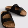 Sandale tip mule cu curea cu două catarame