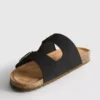 Sandale tip mule cu curea cu două catarame