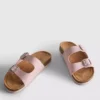 Sandale tip mule cu curea cu două catarame