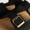 Sandale tip mule cu curea cu două catarame