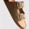 Sandale tip mule cu curea cu două catarame