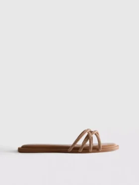 Sandale tip mule cu țesătură „Diamanta” Sandale tip mule cu țesătură „Diamanta”