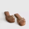 Sandale tip mule cu țesătură „Diamanta”
