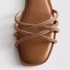 Sandale tip mule cu țesătură „Diamanta”