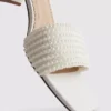 Sandale tip mule cu pantofi cu toc gros din imitație de perle