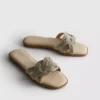 Sandale tip mule cu strasuri