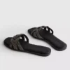 Sandale tip mule cu strasuri