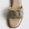 Sandale tip mule cu strasuri
