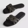Sandale tip mule cu strasuri