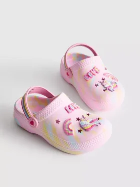 Sandale tip saboți cu unicorn Sandale tip saboți cu unicorn