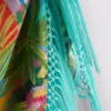 Sarong cu franjuri și imprimeu tropical Sarong cu franjuri și imprimeu tropical