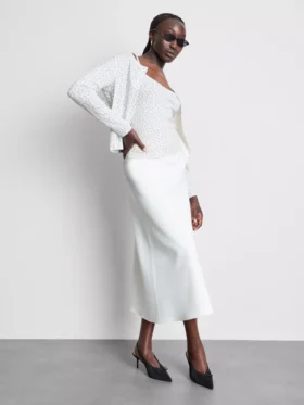 Set cardigan și maiou cu model Pointelle