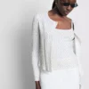 Set cardigan și maiou cu model Pointelle Set cardigan și maiou cu model Pointelle