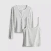 Set cardigan și maiou cu model Pointelle Set cardigan și maiou cu model Pointelle