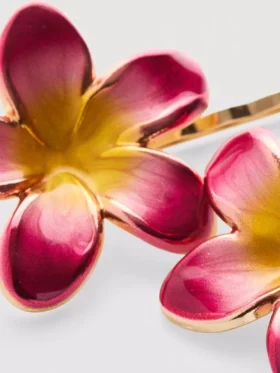 Set de 2 agrafe florale