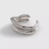 Set de 2 brățări tip manșetă din metal topit