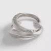 Set de 2 brățări tip manșetă din metal topit