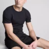 Set de 2 cămăși cu mâneci scurte și textură cu nervuri Set de 2 cămăși cu mâneci scurte și textură cu nervuri