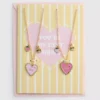Set de 2 coliere cu inimioare „BFF”