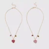 Set de 2 coliere cu inimioare „BFF”