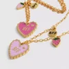 Set de 2 coliere cu inimioare „BFF”