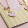 Set de 2 coliere cu inimioare „BFF”