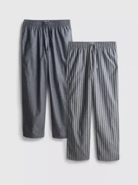 Set de 2 pantaloni de pijama din poplin