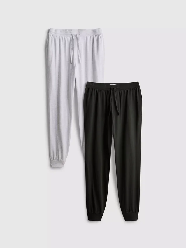 Set de 2 pantaloni de Pijama esențiali Set de 2 pantaloni de Pijama esențiali