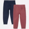 Set de 2 pantaloni din țesătură diagonală