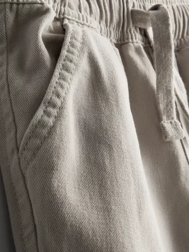 Set de 2 pantaloni din țesătură diagonală Set de 2 pantaloni din țesătură diagonală