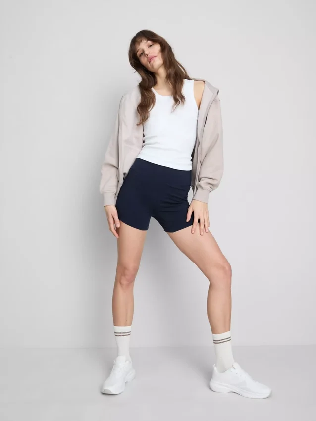 Set de 2 pantaloni scurți de yoga cu talie înaltă Set de 2 pantaloni scurți de yoga cu talie înaltă