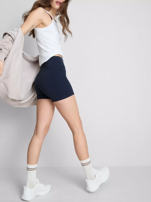 Set de 2 pantaloni scurți de yoga cu talie înaltă Set de 2 pantaloni scurți de yoga cu talie înaltă