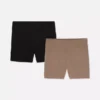 Set de 2 pantaloni scurți de yoga cu talie înaltă Set de 2 pantaloni scurți de yoga cu talie înaltă
