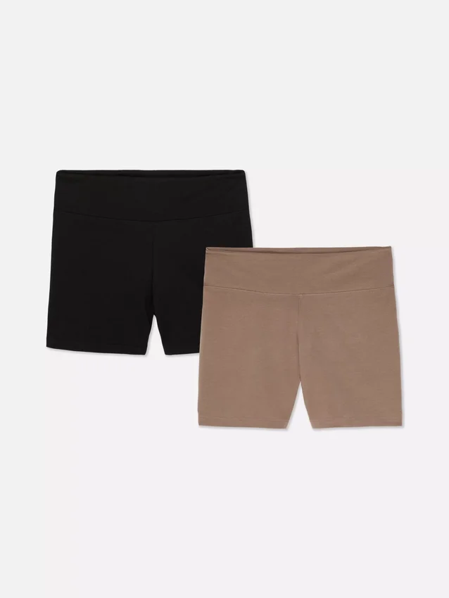 Set de 2 pantaloni scurți de yoga cu talie înaltă Set de 2 pantaloni scurți de yoga cu talie înaltă