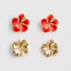 Set de 2 perechi de cercei cu flori
