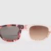 Set de 2 perechi de ochelari de soare cu ramă în formă de D