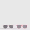 Set de 2 perechi de ochelari de soare cu ramă pătrată