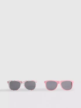 Set de 2 perechi de ochelari de soare cu ramă pătrată