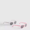 Set de 2 perechi de ochelari de soare cu ramă pătrată