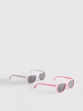 Set de 2 perechi de ochelari de soare cu ramă pătrată