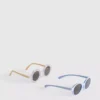 Set de 2 perechi de ochelari de soare cu ramă rotundă