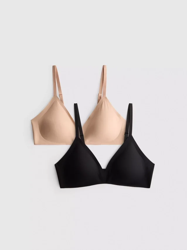 Set de 2 sutiene de lenjerie modelatoare triunghiulare Set de 2 sutiene de lenjerie modelatoare triunghiulare